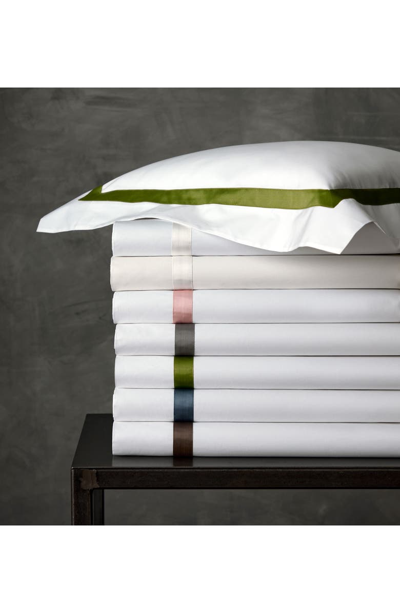 Matouk Lowell Sham, Alternate, color, White