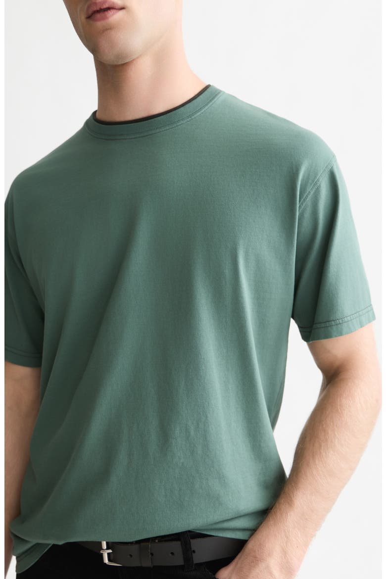 3 Crosses Relaxed Fit Garment Dyed T-Shirt, Alternate, color, DARK FOREST