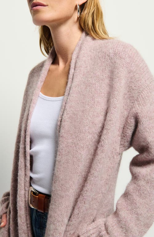 Nation Ltd Aliyah Open Front Alpaca Blend Cocoon Cardigan In Whisper