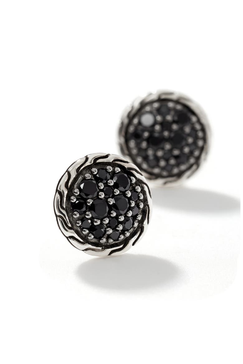 JH Essentials Stud Earrings, Alternate, color, BLACK