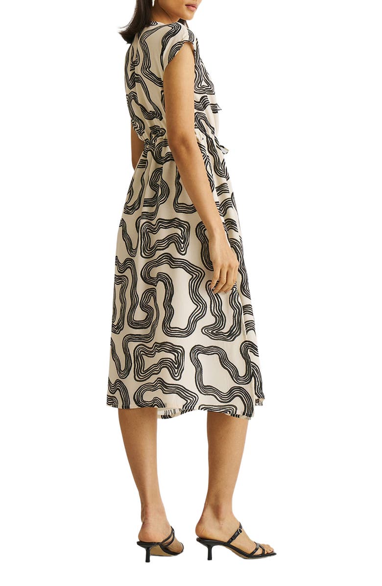 Reistor Deep V-neck Gathered Dress, Alternate, color, Maze