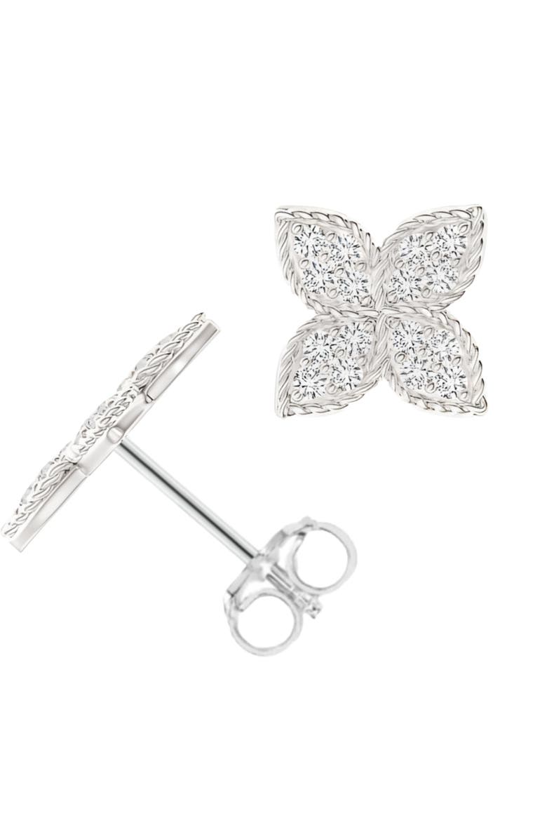 Donatello Gian Sterling Silver Crystal Stud Earrings, Main, color, Silver