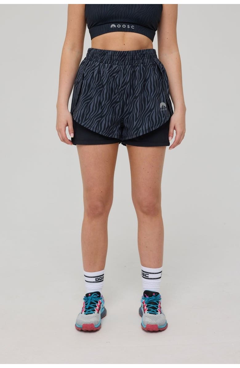 OOSC Elite 2 in 1 Running Shorts - Black Tiger, Main, color, Black Tiger