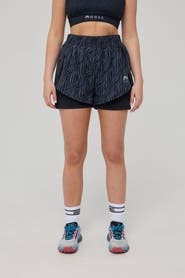 OOSC Elite 2 in 1 Running Shorts - Black Tiger