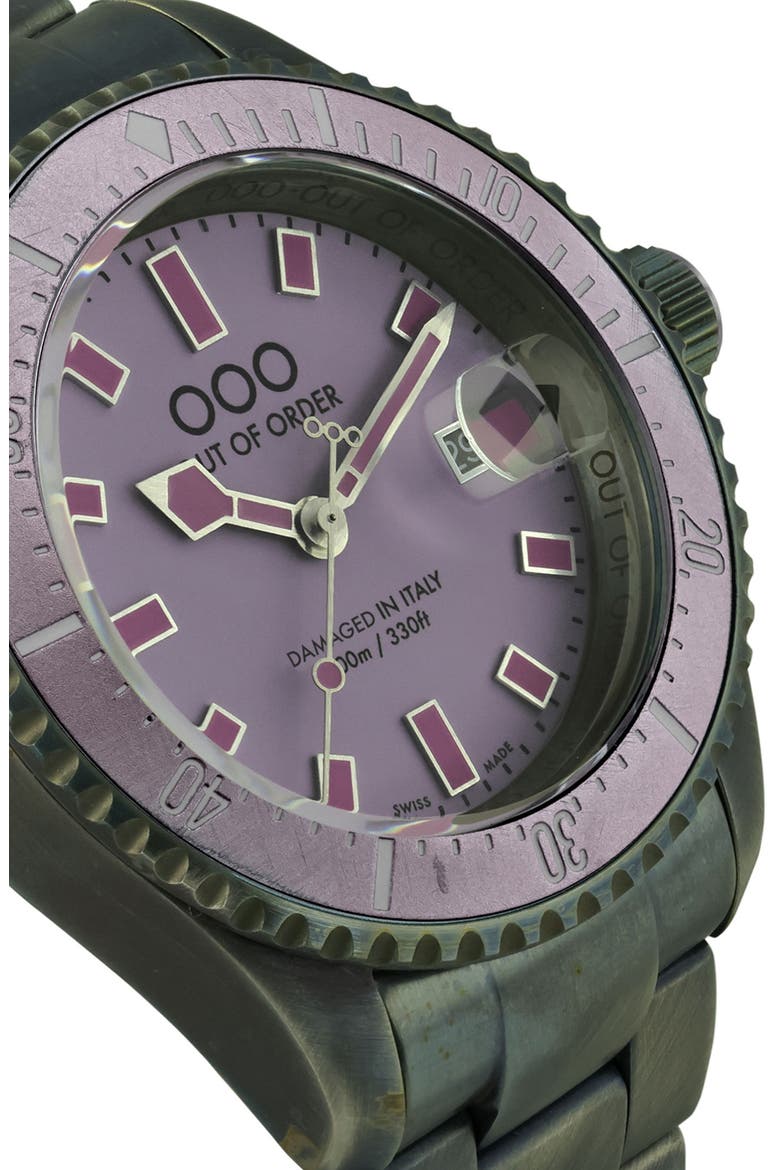 Casanova Bracelet Watch, 44mm, Alternate, color, LIGHT AND DARK PURPLE