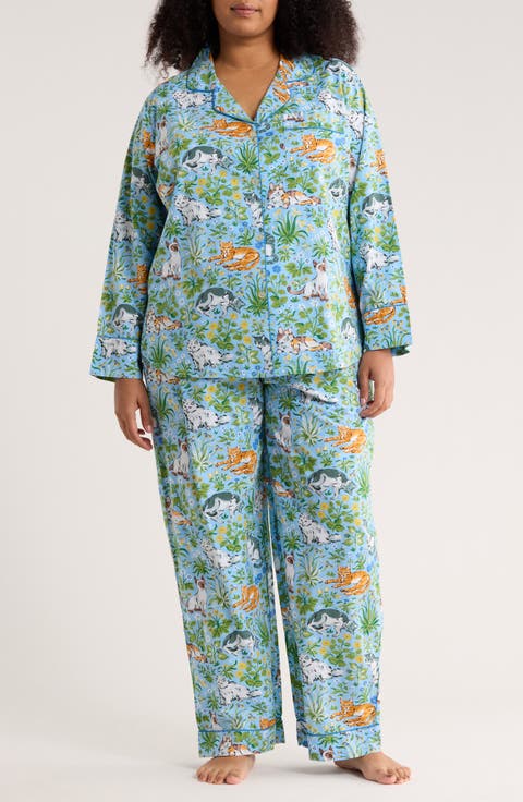 Organic Cotton Poplin Long Pajamas