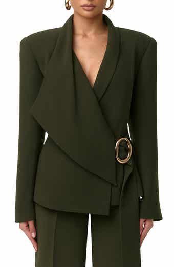 Asymmetric Wrap Blazer