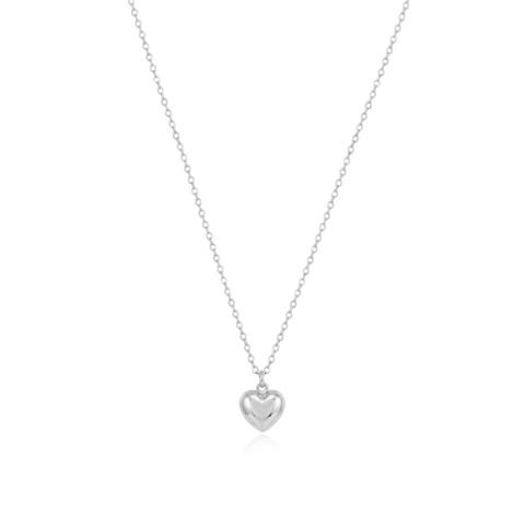 Puffy Classic Single Heart Necklace