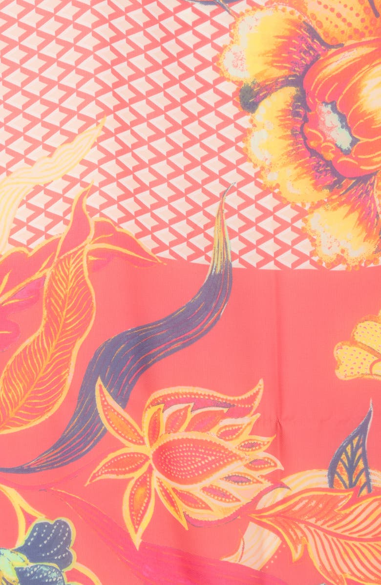 Vince Camuto Exotic Floral Square Scarf, Alternate, color, Warm Multi