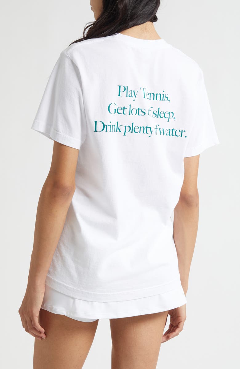 Sporty & Rich Gender Inclusive Play Tennis Graphic T-Shirt, Alternate, color, White