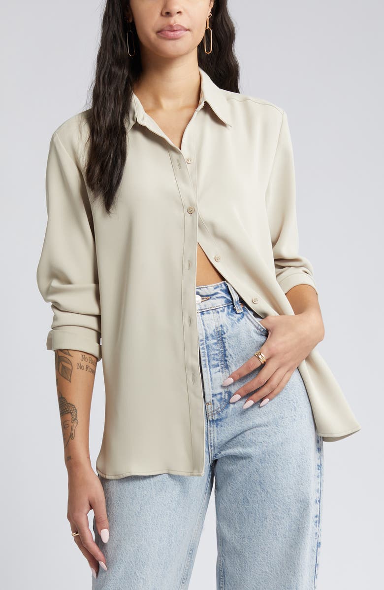 Open Edit Button Down Shirt, Main, color,