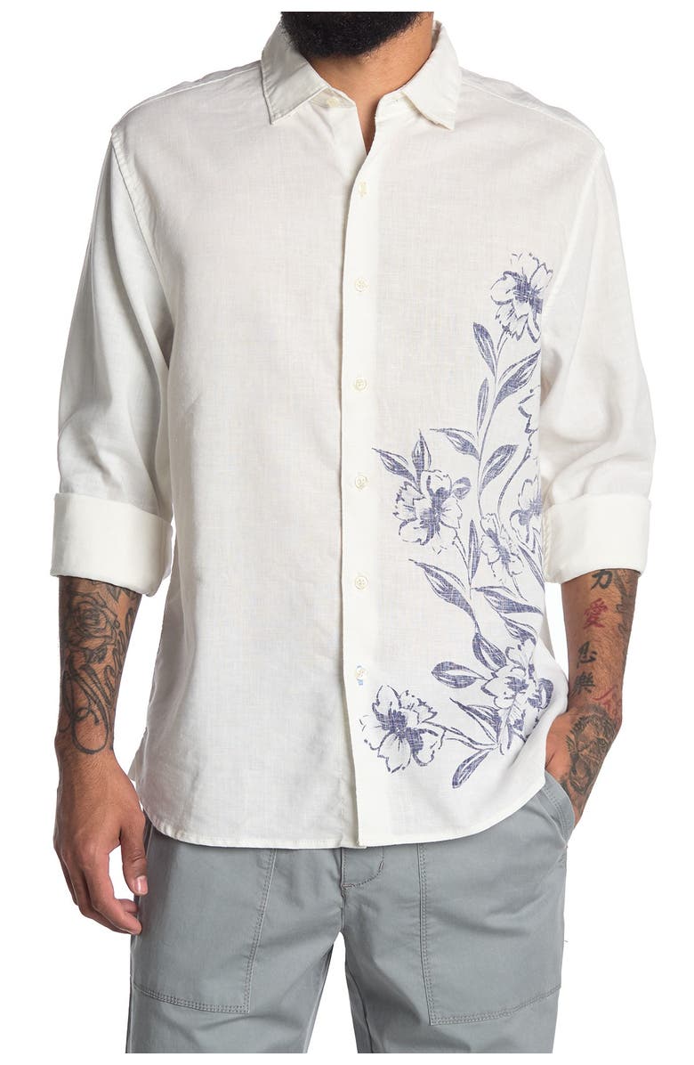 Tommy Bahama Ink Wash Floral Regular Fit Shirt, Main, color,