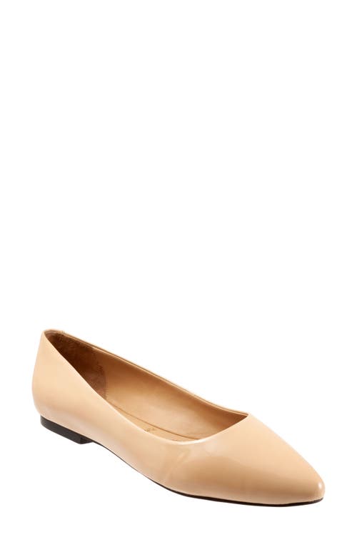 Trotters Estee Ballet Flat in Nude Patent at Nordstrom, Size 9