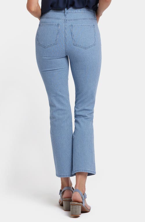 Nydj Billie Stripe High Waist Ankle Mini Bootcut Jeans In Villa Vista Stripe