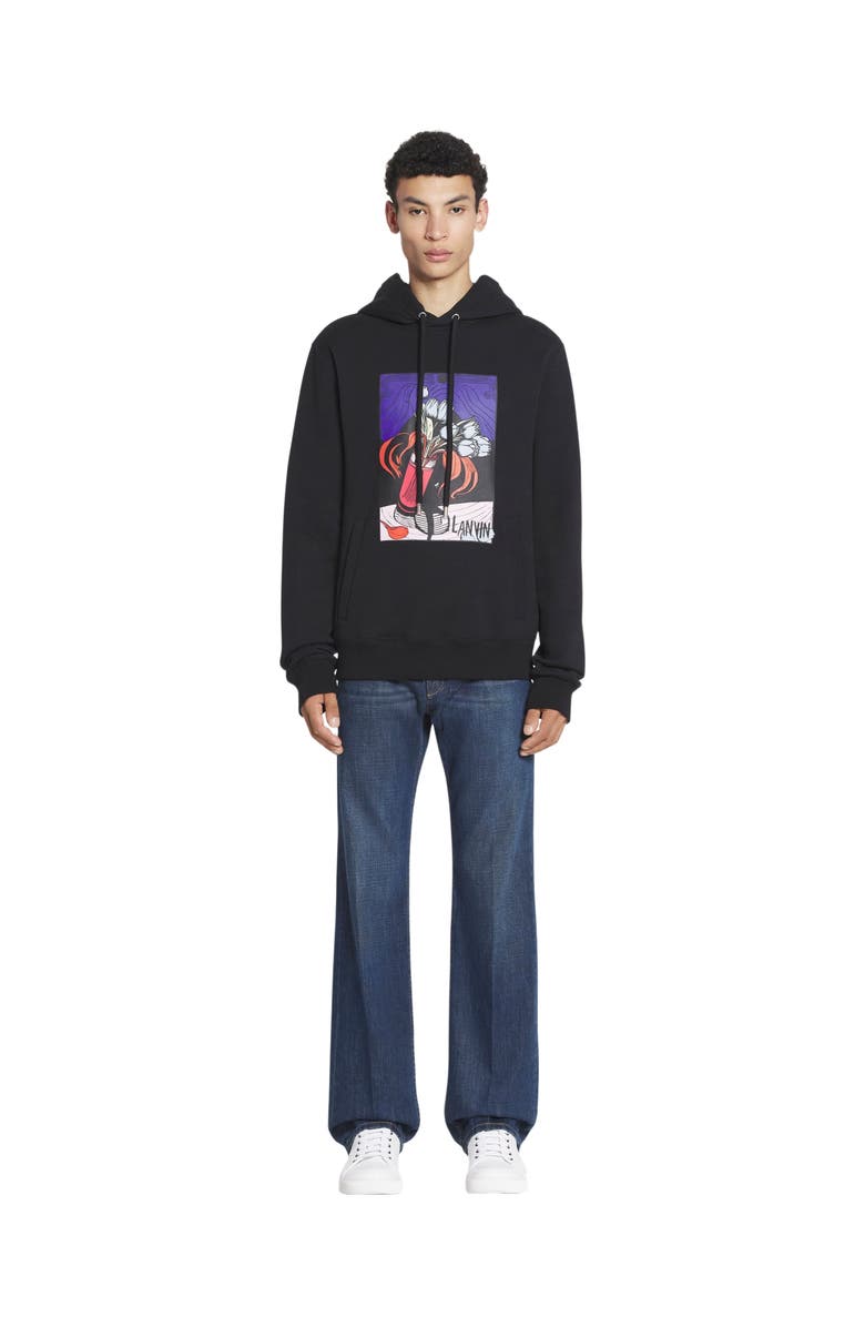 Lanvin Printed Hoodie, Main, color, 