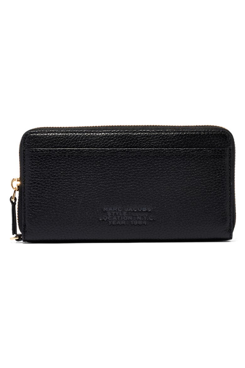 The Continental Leather Wristlet, Alternate, color, BLACK