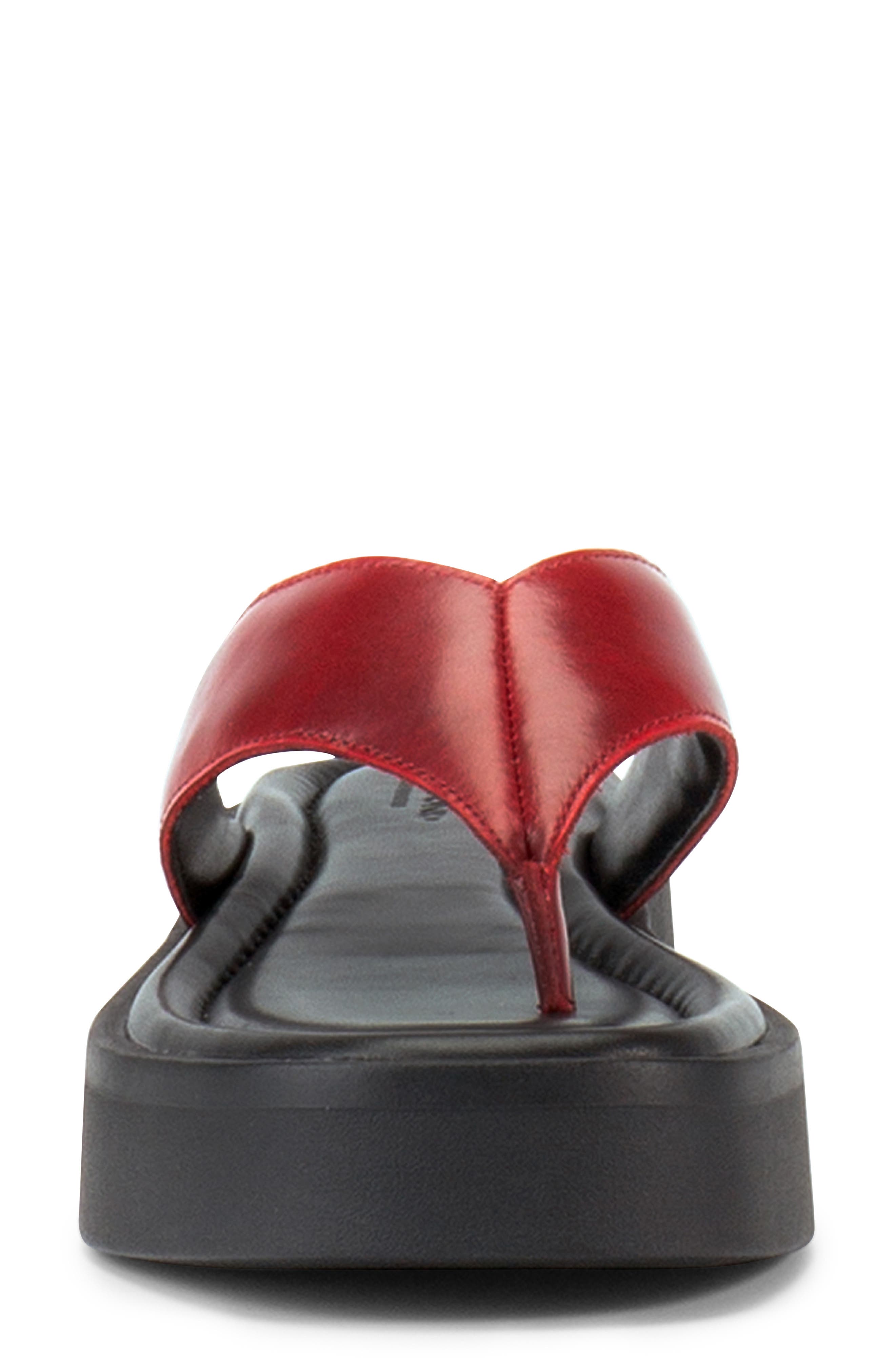 Danya Wedge Flip Flop, Alternate, color, RED