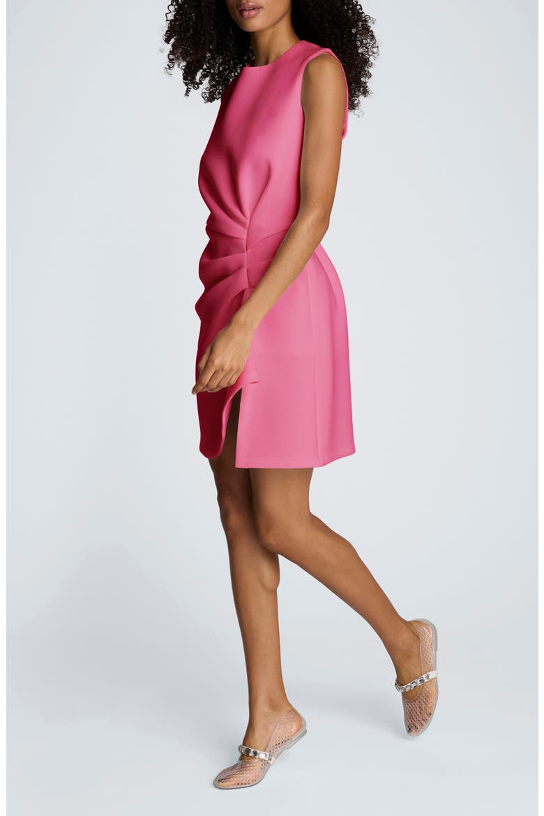 Drape Pleated Sleeveless Dress, Alternate, color, PINK BLISS