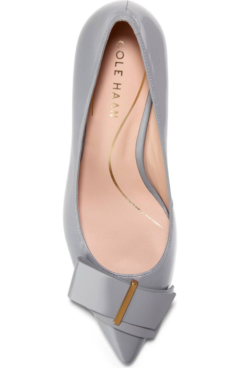 Cole Haan Felicia Bow Pointed Toe Pump, Alternate, color, Frost Gray Box Ltr