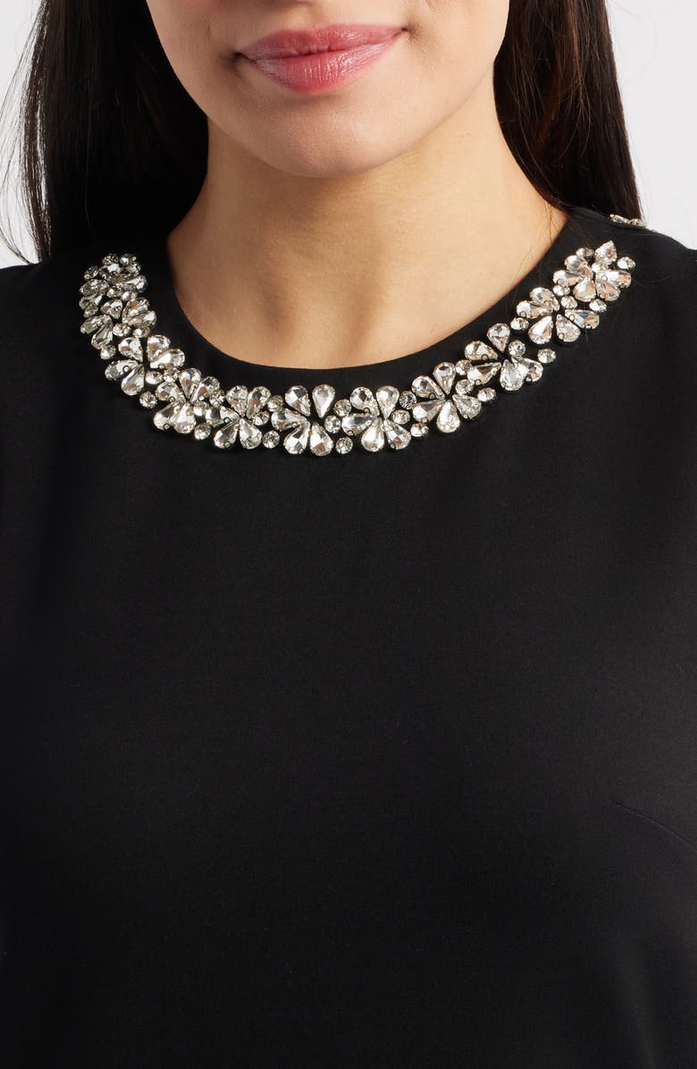 Lilly Pulitzer<sup>®</sup> Geller Crystal Detail Shift Minidress, Alternate, color, Noir