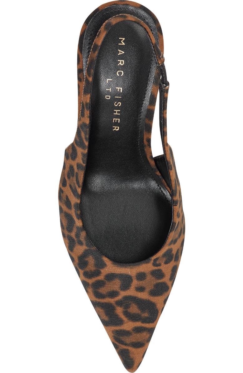 Marc Fisher LTD Leynne Slingback Pointed Toe Pump, Alternate, color, Dark Natural Leopard Print