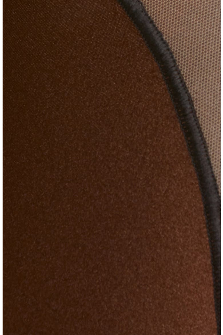 Sheer Spiral Stirrup Leggings, Alternate, color, CHOCOLATE / SKY BLUE