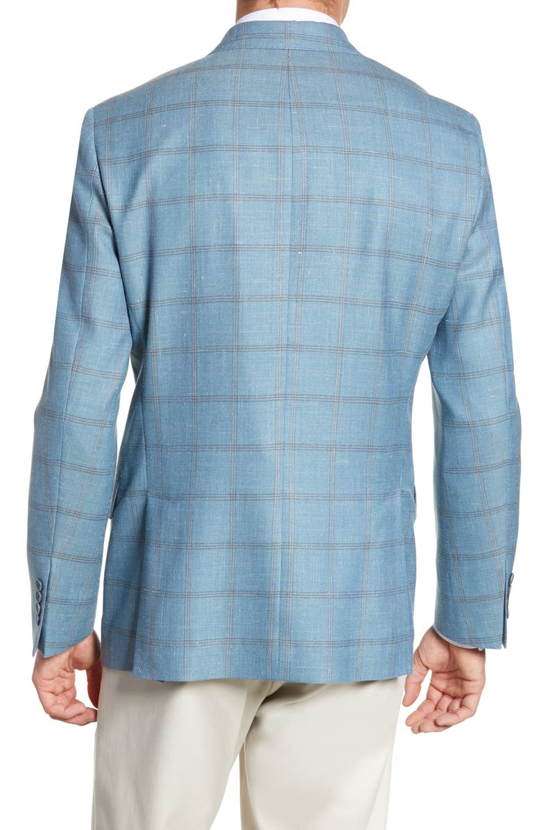 Hart Schaffner Marx New York Classic Fit Windowpane Wool Blend Sport Coat, Alternate, color, 