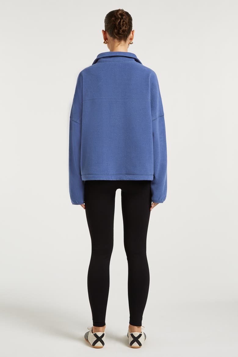 Devan Long Sleeve Half-Zip Fleece, Alternate, color, Denim Blue