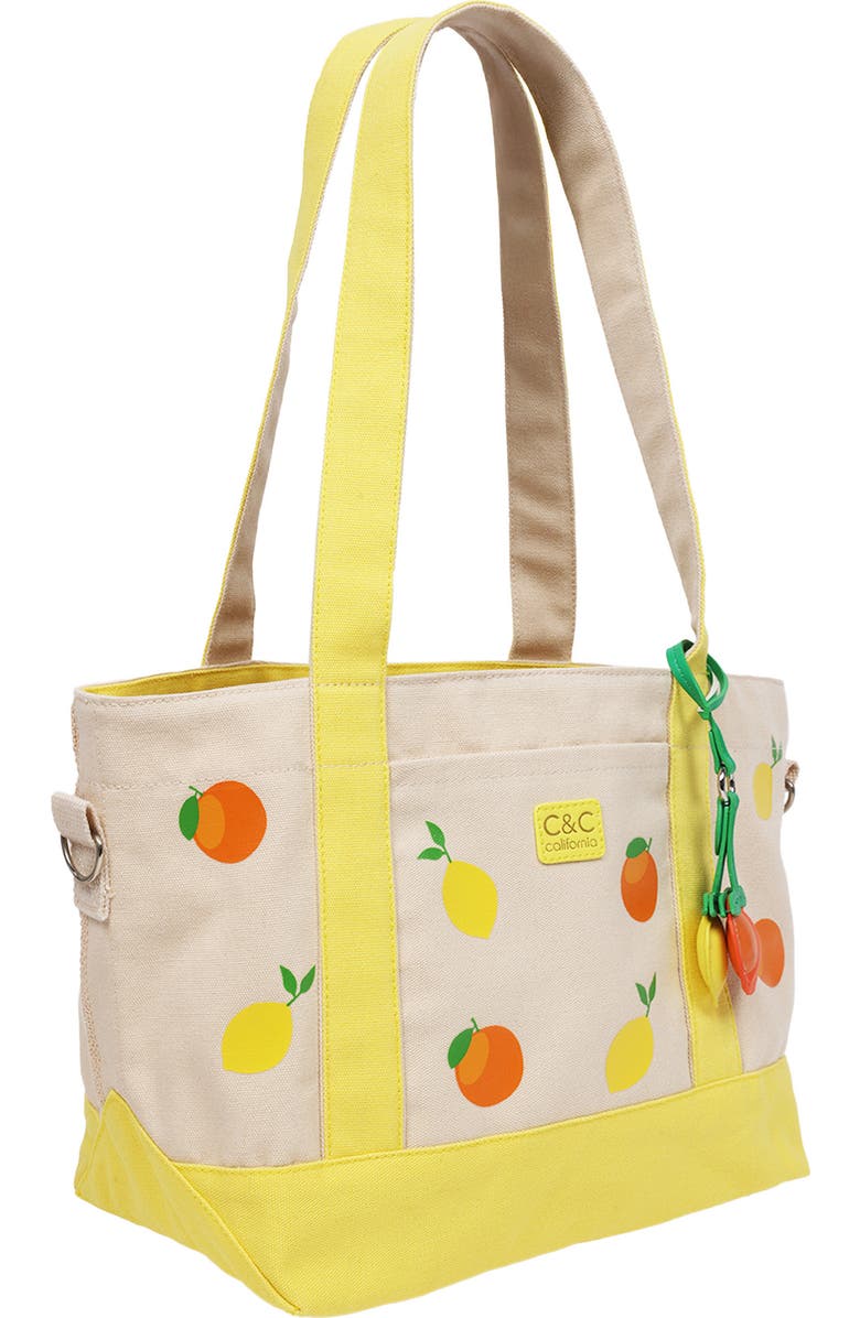 C & C California Citrus Fruit Tote Bag, Alternate, color, Yellow