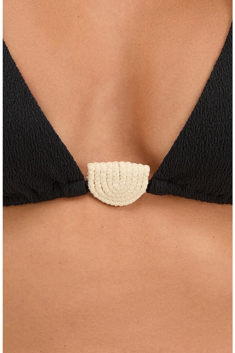 Firenze Yara T-Back Bikini Top, Alternate, color, BLACK