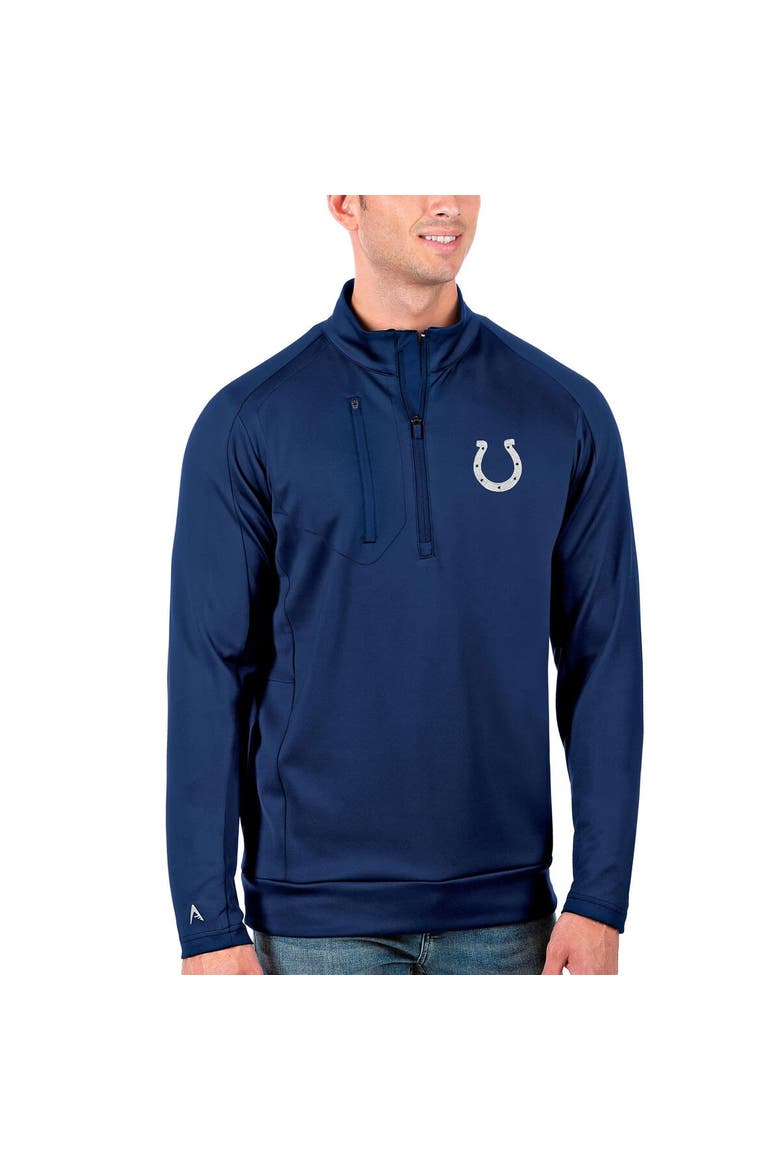 Men's Antigua Royal Indianapolis Colts Generation Quarter-Zip Pullover Jacket, Alternate, color, Royal