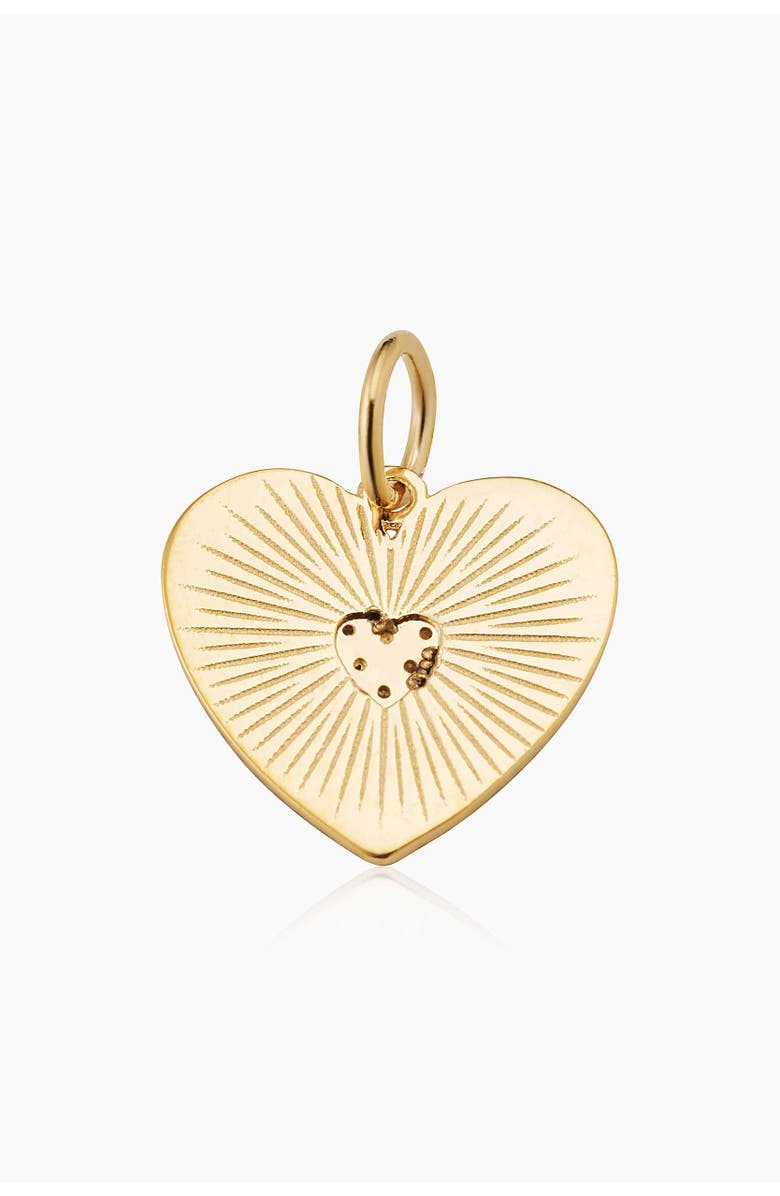 Oradina 14K Yellow Gold Heartthrob Charm Pendant, Alternate, color, 
