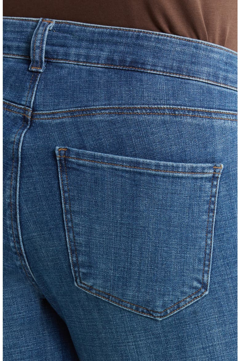 Amy Frayed Crop Slim Straight Leg Jeans, Alternate, color, DESERVING
