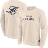 FANATICS Men's Fanatics Cream Miami Dolphins Elements Future Ground Lettering Pullover Sweatshirt