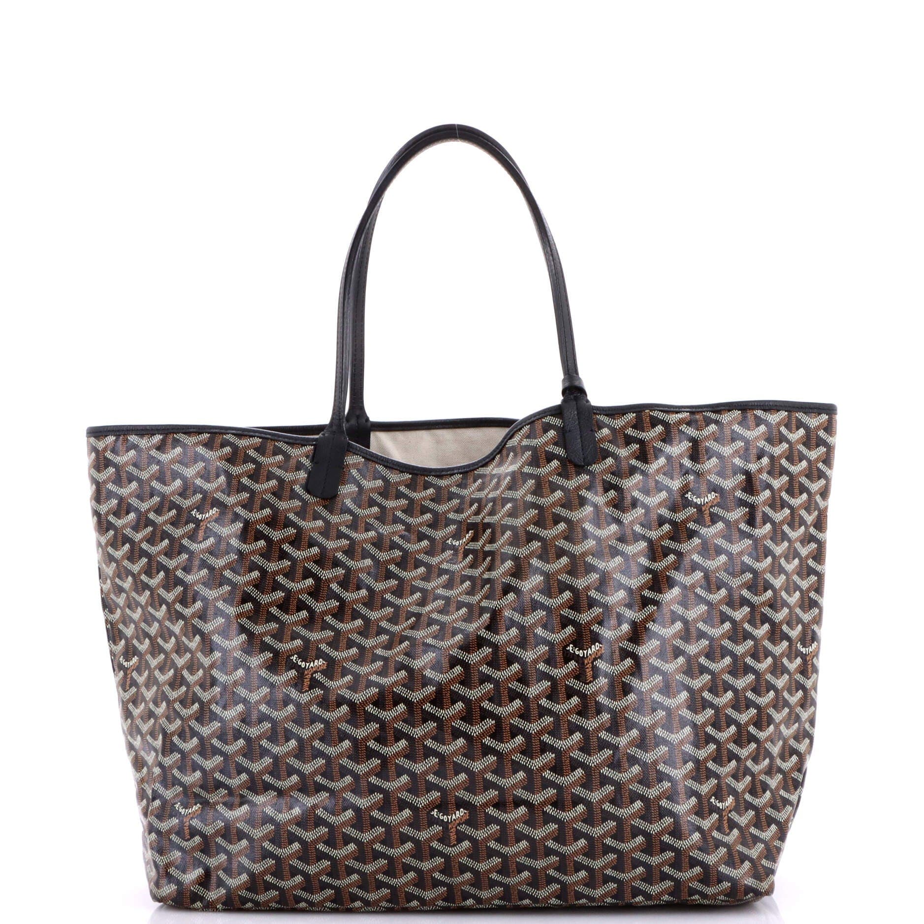 Pre-Owned Goyard Saint Louis Tote Coated Canvas GM, Alternate, color, Black