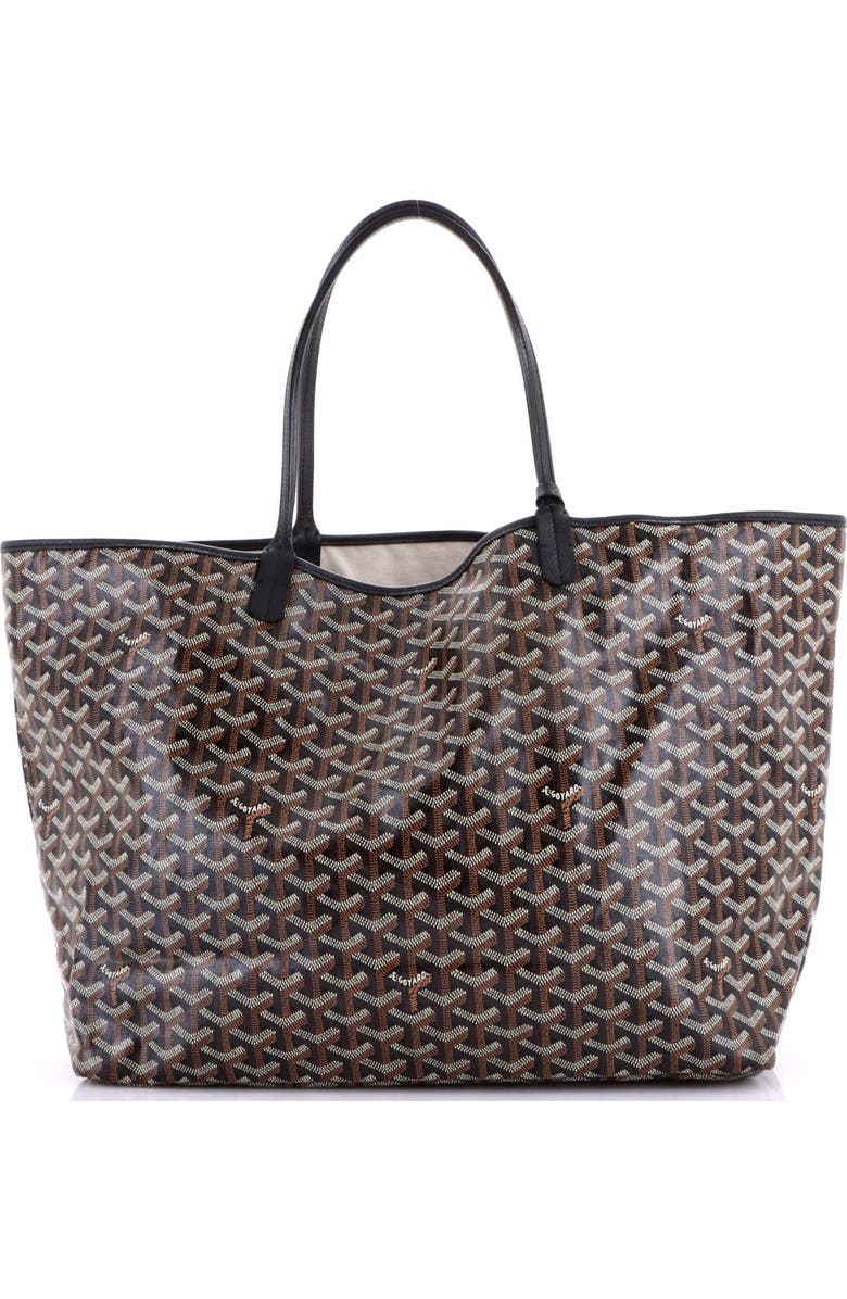 Pre-Owned Goyard Saint Louis Tote Coated Canvas GM, Alternate, color, Black