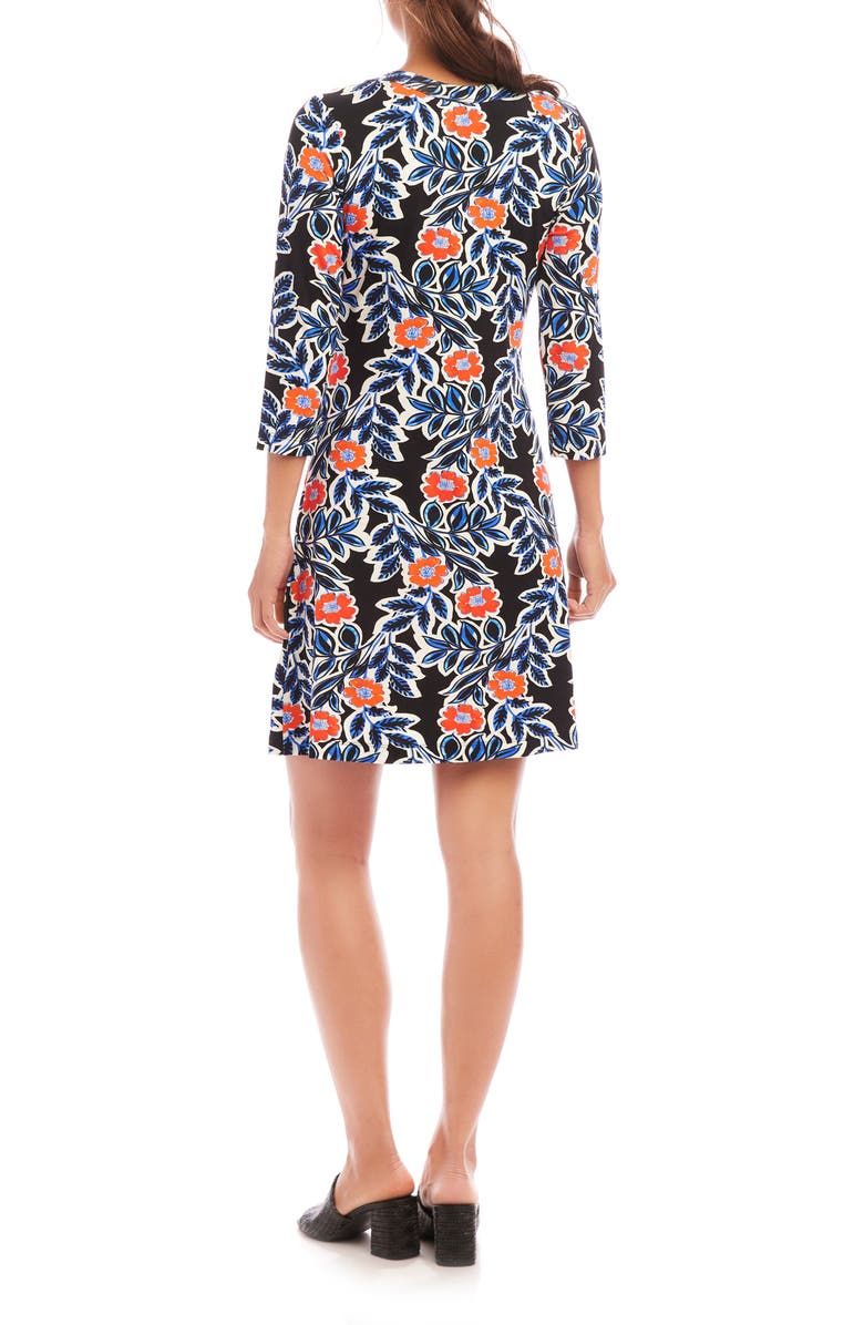 Karen Kane Floral Print Jersey Dress, Alternate, color, Floral Print