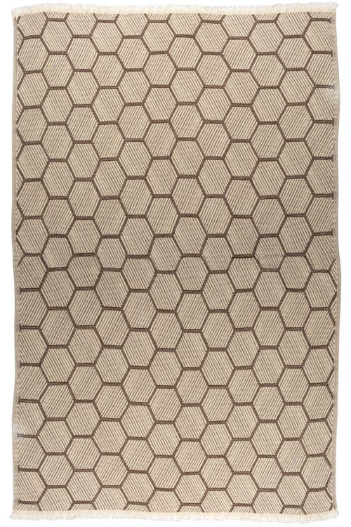 Infusezen Hive Cotton Turkish Throw Blanket In Brown