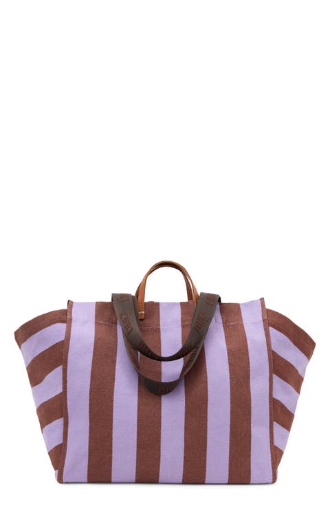 Beach Canvas Stripe Tote