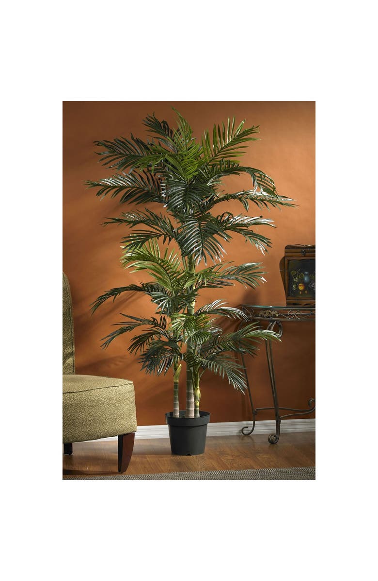 NEARLY NATURAL 6.5ft. Golden Cane Palm Silk Tree, Alternate, color,