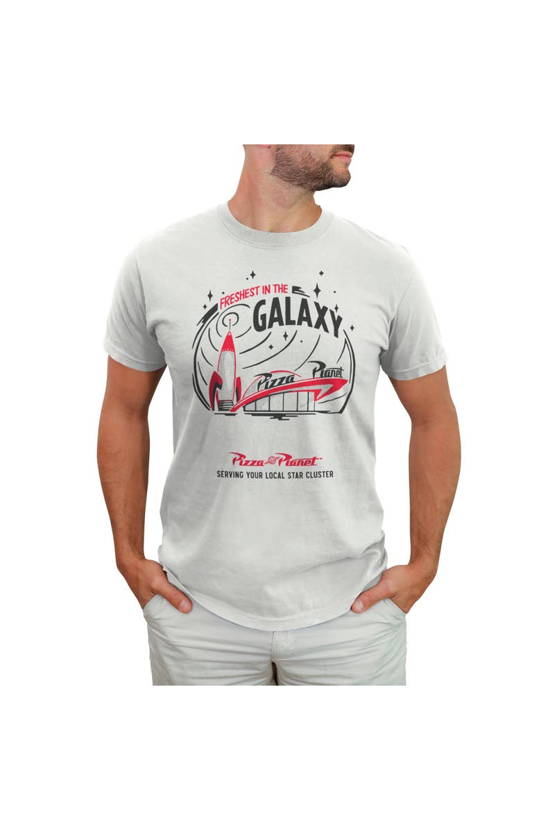 Toy Story Men's Toy Story Pizza Planet Freshest In The Galaxy Graphic T-Shirt, Main, color, White