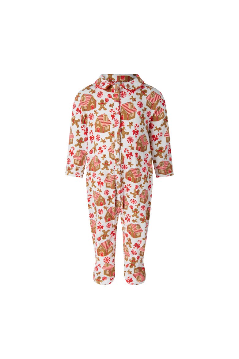 Gingerbread Footie, Main, color, Red