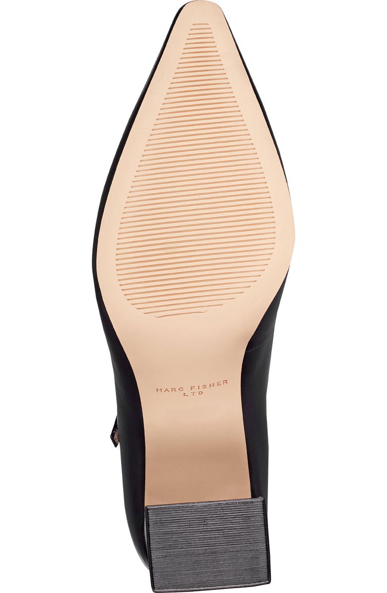 Marc Fisher LTD Nollie Pointed Toe Pump, Alternate, color, Black Leather