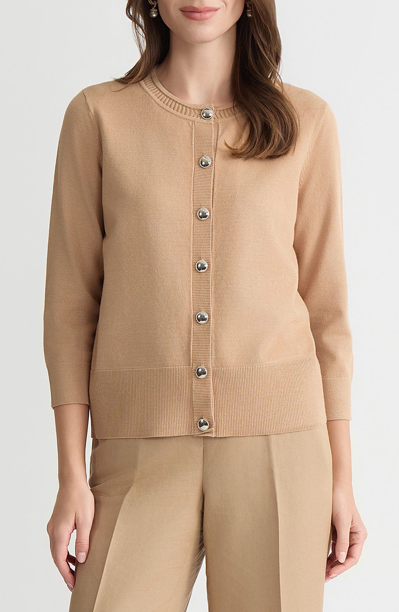Rib Trim Cardigan