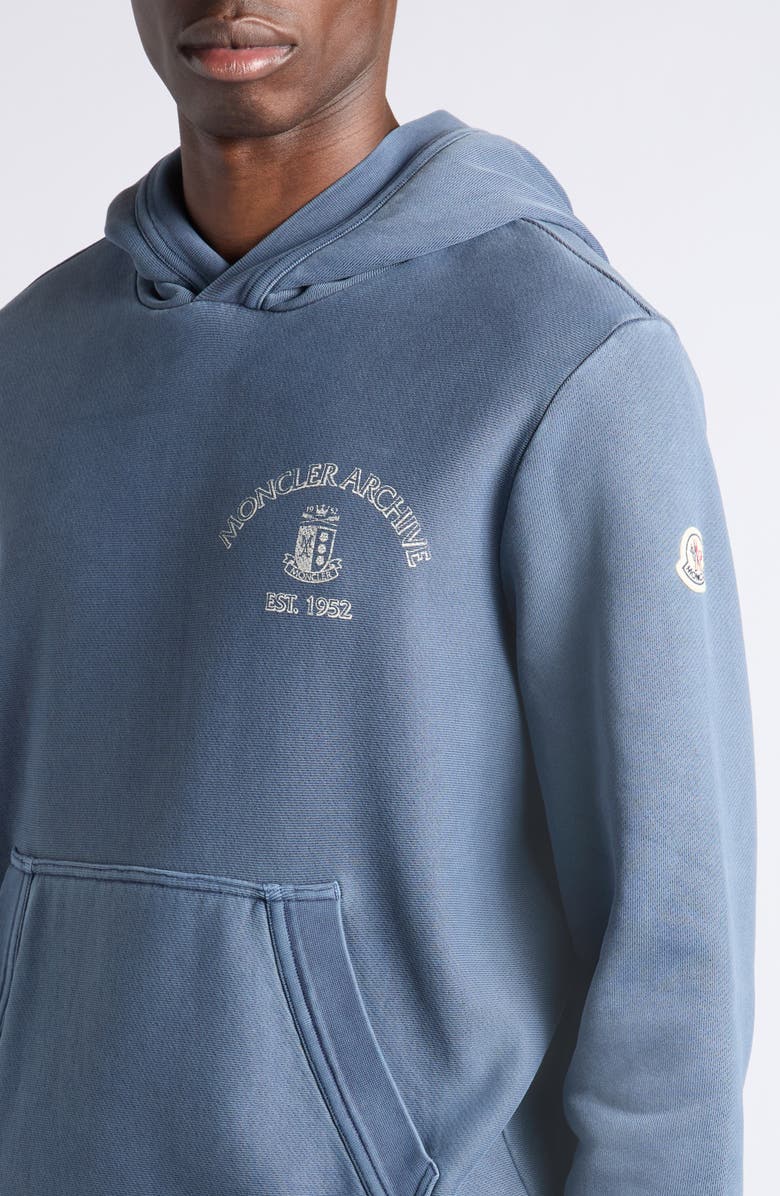 Moncler Logo Graphic Hoodie, Alternate, color, Insigna Blue