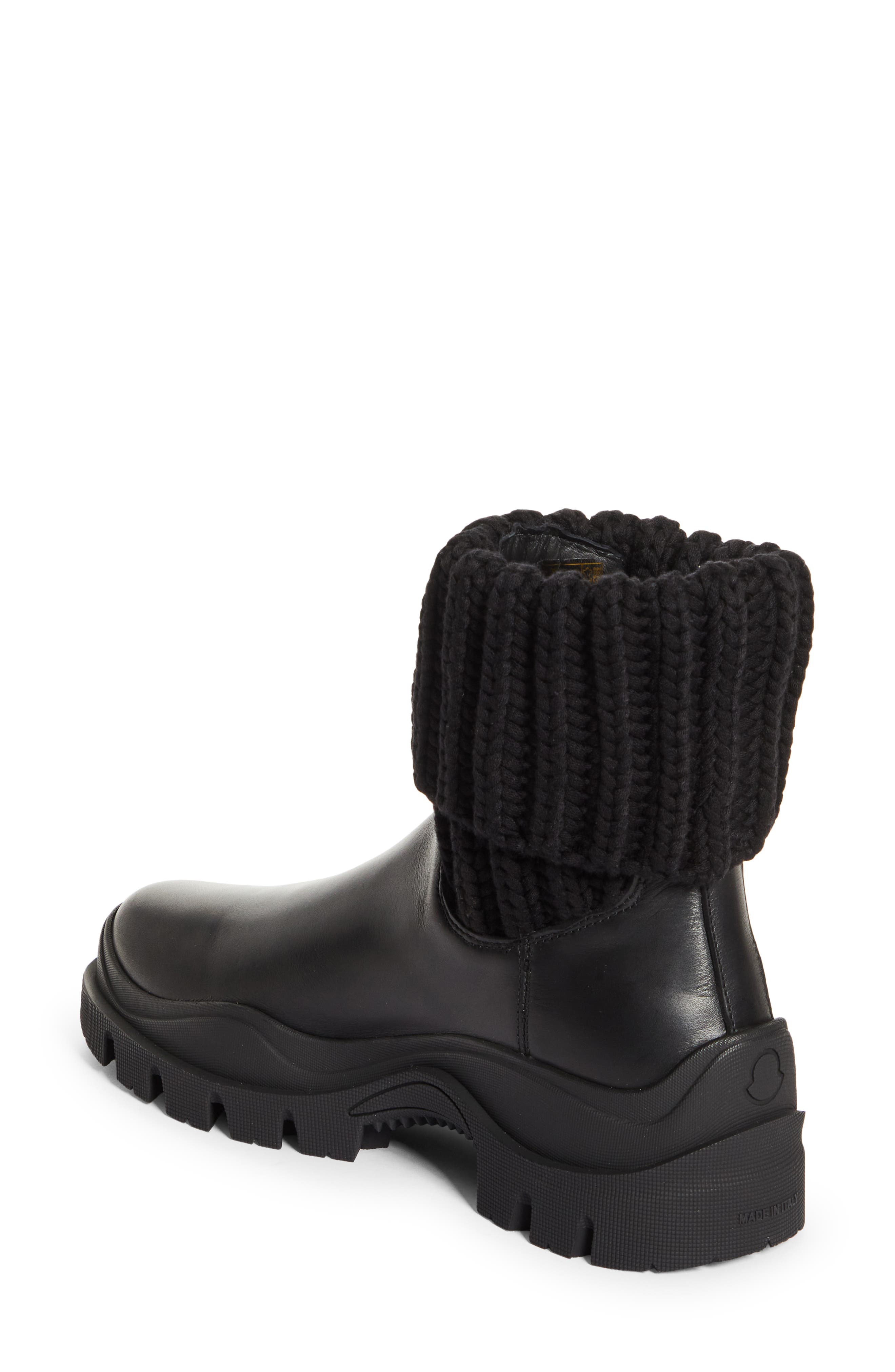 Moncler Larue Knit Cuff Chelsea Boot, Alternate, color, 