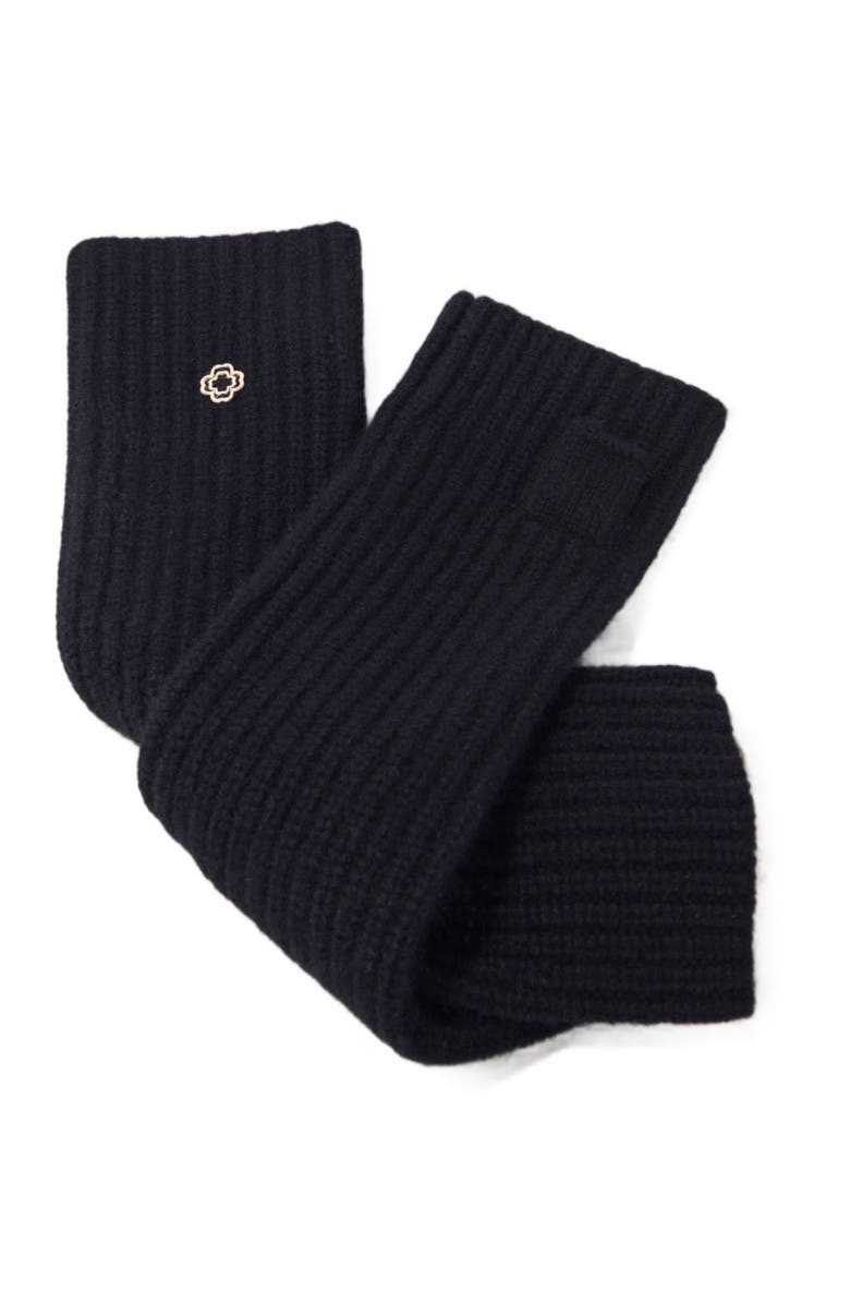 maje Wool and cashmere mittens, Alternate, color, Black