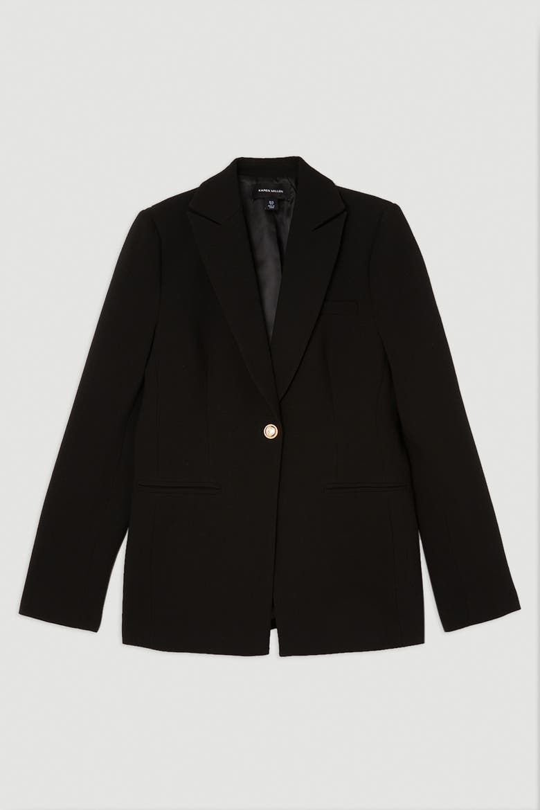 Tailored Single Breasted Blazer, Alternate, color, Black