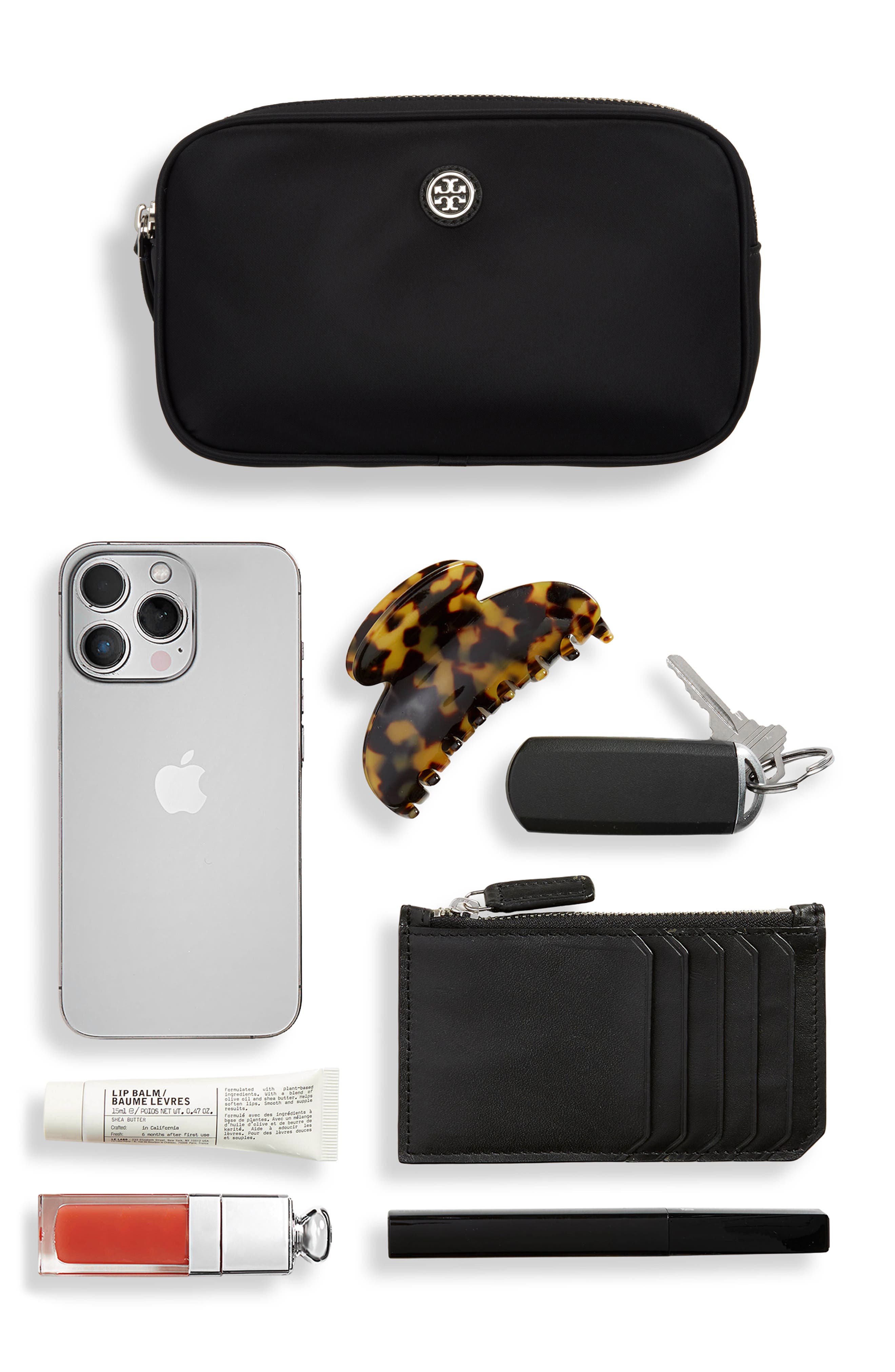 Virginia Nylon Belt Bag, Alternate, color, BLACK
