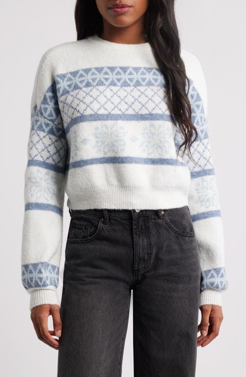 Crop Fair Isle Sweater